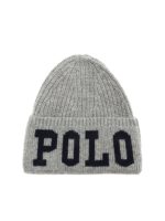 Berretto grigio con logo Polo