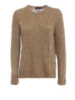 Maglia in filato di viscosa e lurex oro