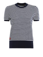 Pull a righe con maniche corte