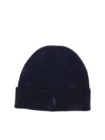 Berretto blu con logo ricamato