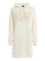 Abito felpa con patch e nappe