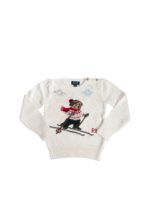 Pullover intarsio Ski Bear bianco