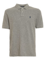 Polo in cotone melange con ricamo logo