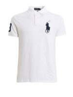 Polo in piquet con maxi ricamo logo
