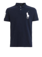 Polo in piquet con ricamo maxi logo