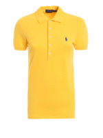 Polo slim fit in cotone giallo