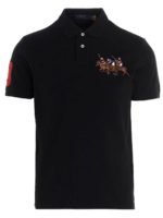 Polo con ricamo Triple-Pony nero