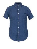 Camicia blu a maniche corte