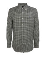 Camicia con colletto button down a quadri