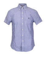 Camicia a maniche corte blu scuro