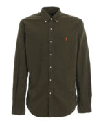 Camicia button-down in cotone verde