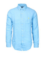 Camicia azzurra in lino