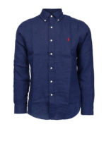 Camicia in lino navy