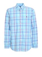 Camicia in popeline con stampa scozzese