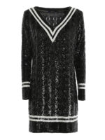 Abito in maglia cricket con paillettes