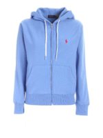 Felpa azzurra con ricamo logo