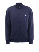 Felpa con zip e logo ricamato