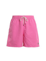 Boxer da mare rosa con logo ricamato