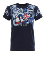 T-shirt con ricami e perline