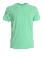T-shirt verde menta con logo ricamato