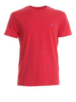 T-shirt in jersey melange con ricamo logo