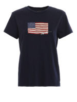 T-shirt con bandiera USA
