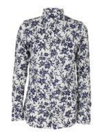 Camicia a fiori con logo