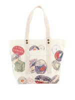 Shopper in cotone con stampe