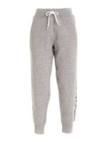 Pantalone grigio con bande laterali logate