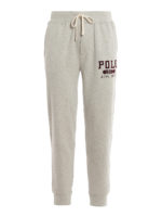 Joggers grigi con logo floccato