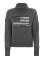 Maglione con intarsio bandiera