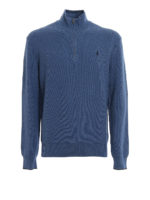 Lupetto con zip in cotone nido dape