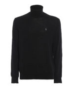 Girocollo in lana merino con logo ricamato