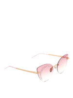 Occhiali da sole cat eye con cristalli