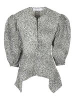 Blusa a pois con manica a sbuffo