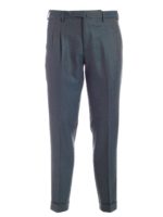 Pantalone verde e marrone con risvolto