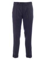 Pantalone blu con risvolto