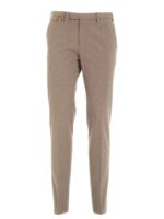 Pantalone color sabbia con micro motivo