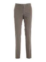 Pantalone con micro motivo color fango