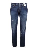 Jeans slavato in denim stretch