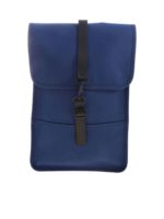 Zaino Mini blu effetto gommato