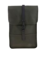 Zaino mini verde effetto gommato