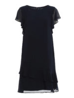 Abito in crepe con balze