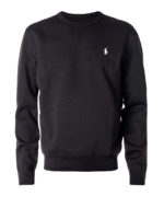 Felpa nera in misto cotone