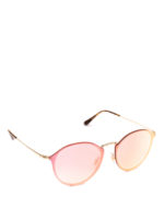 Occhiali da sole arancio in metallo e acetato