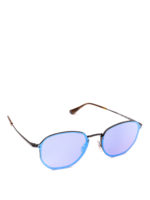 Occhiali da sole con lenti esagonali blu