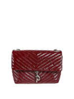 Borsa Edie in pelle lucida trapuntata