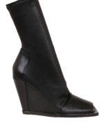 Stivaletti open toe in pelle