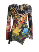 Blusa con stampa giungla