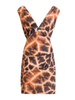 Abito smanicato leopardato